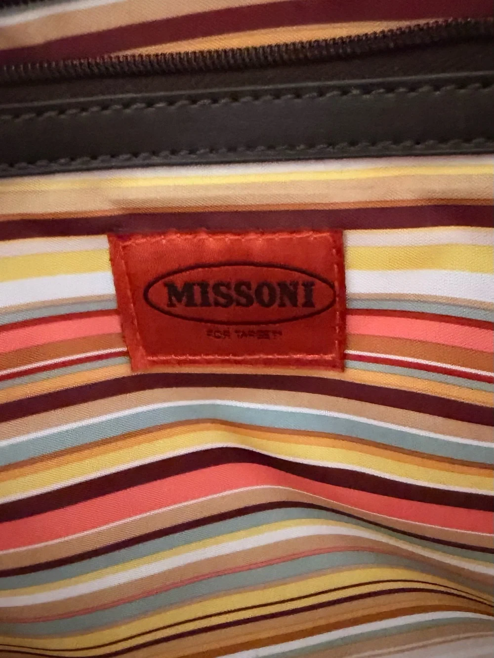 Missoni for Target Colore Zig Zag Travel Tote Bag Laptop Carry On 16x12x5